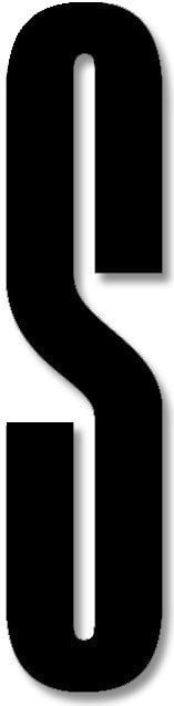 Litera czarna akrylowa 8 cm Design Letters S