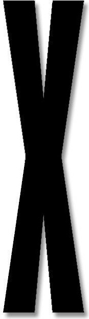 Litera czarna akrylowa 8 cm Design Letters X