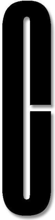 Litera Design Letters C 8 cm czarna akrylowa