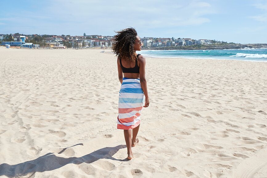 Dock & Bay Plažna brisača hitrosušeča, 90 x 160 cm, roza