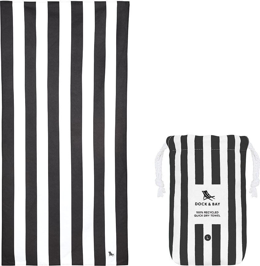 Dock & Bay Πετσέτα Παραλίας γρήγορης ξήρανσης, 90 x 160 cm, ανθρακί