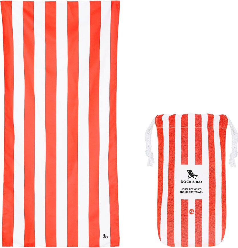 Dock & Bay Πετσέτα Παραλίας ταχείας ξήρανσης, 90 x 200 cm, κοραλλί