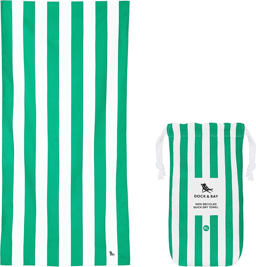 Dock & Bay Πετσέτα Παραλίας ταχείας ξήρανσης, 90 x 200 εκ., πράσινη