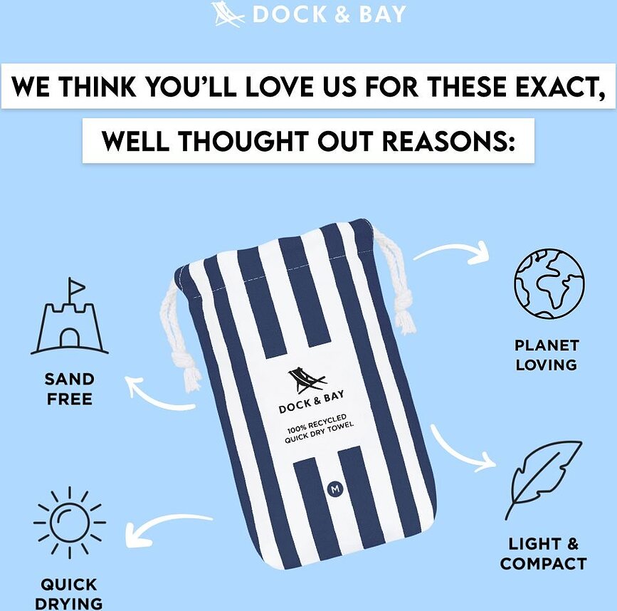 Dock & Bay Πετσέτα Θαλάσσης ταχείας ξήρανσης, 90 x 160 cm, ροζ