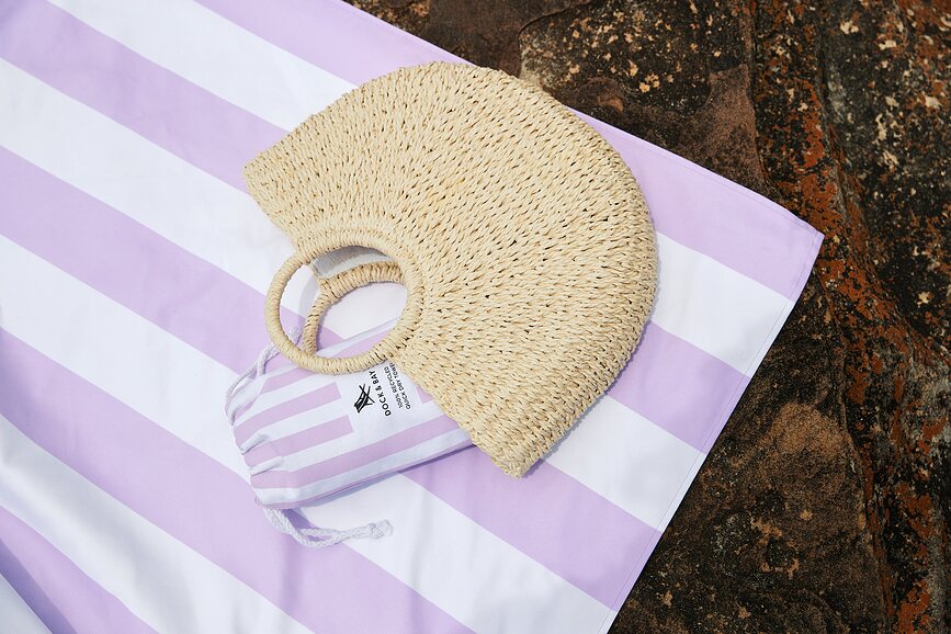 Dock & Bay Plažna brisača hitrosušeča, 90 x 200 cm, mornarsko modra