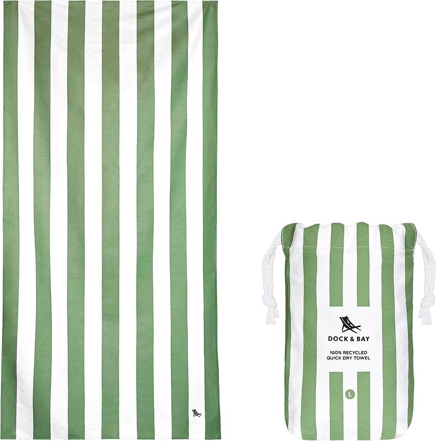 Dock & Bay Ručnik za plažu brzosušeći 90 x 200 cm maslinasti