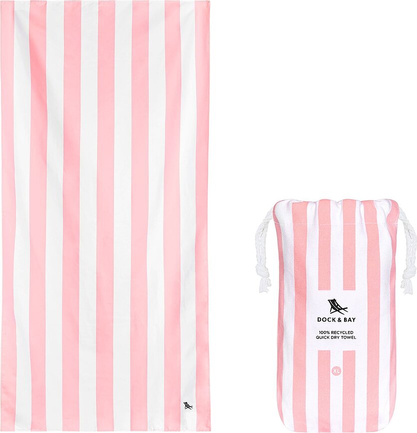 Dock & Bay Ručnik za Plažu brzosušeći 90 x 200 cm ružičasti