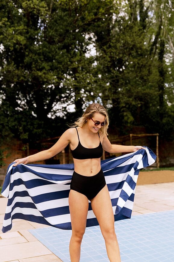 Dock & Bay Ručnik za plažu brzosušeći 90 x 200 cm mornarskoplavi