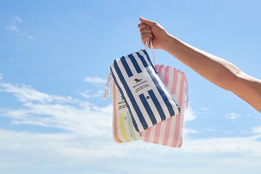 Dock & Bay Ručnik za plažu brzosušeći 90 x 200 cm mornarskoplavi