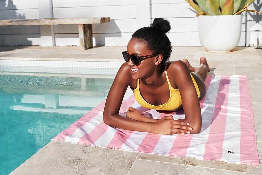 Dock & Bay Serviette de Plage séchage rapide, 90 x 200 cm, bleu marine