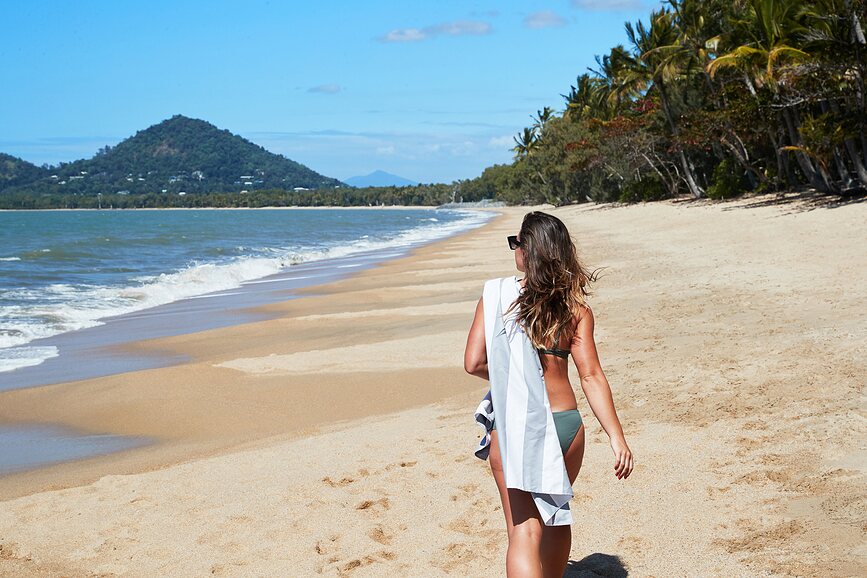 Dock & Bay Serviette de Plage séchage rapide, 90 x 200 cm, bleu marine