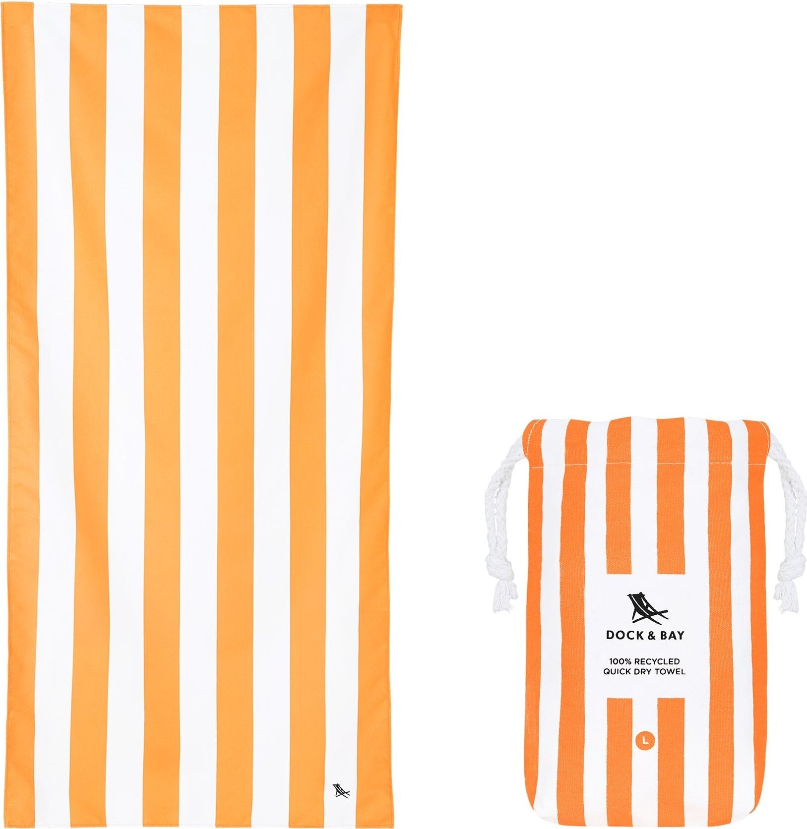 Dock & Bay Strandtuch schnelltrocknend 90 x 160 cm, orange