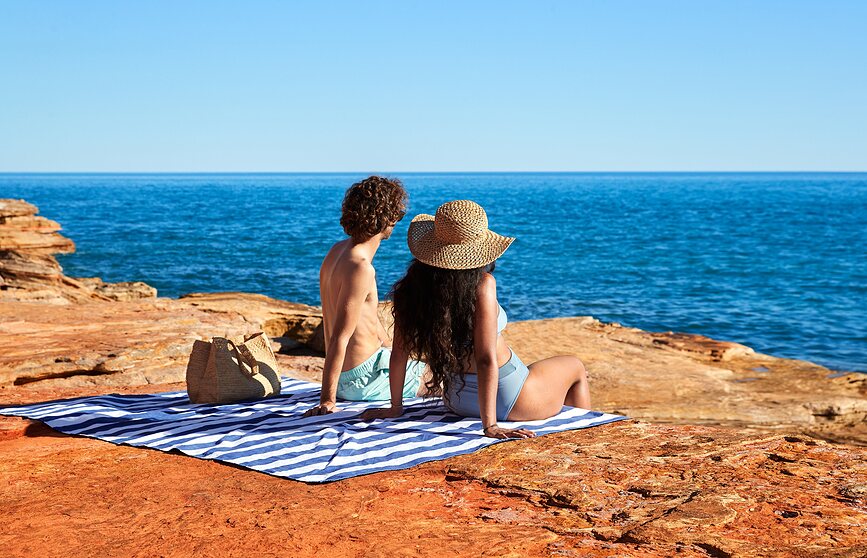 Manta de picnic Dock & Bay, 170 x 240 cm, azul marino