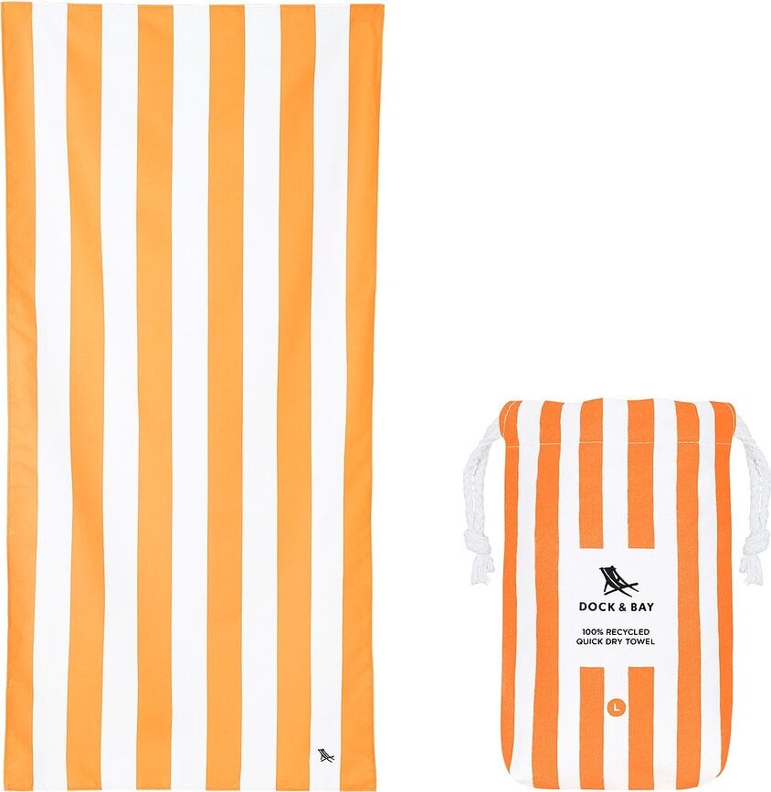 Toalla de Playa de secado rápido Dock & Bay, 90 x 160 cm, naranja