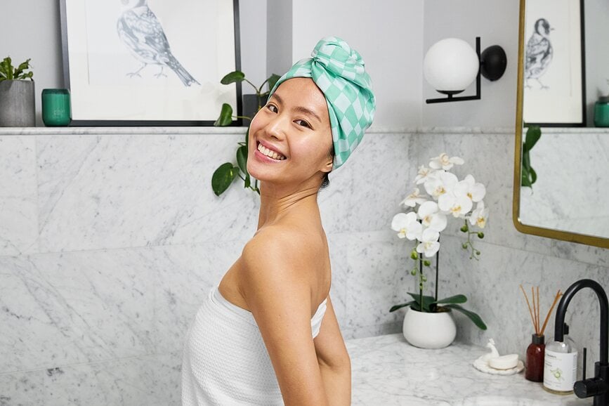 Turbante para el Cabello Dock & Bay Miami Sorbe, estampado multicolor