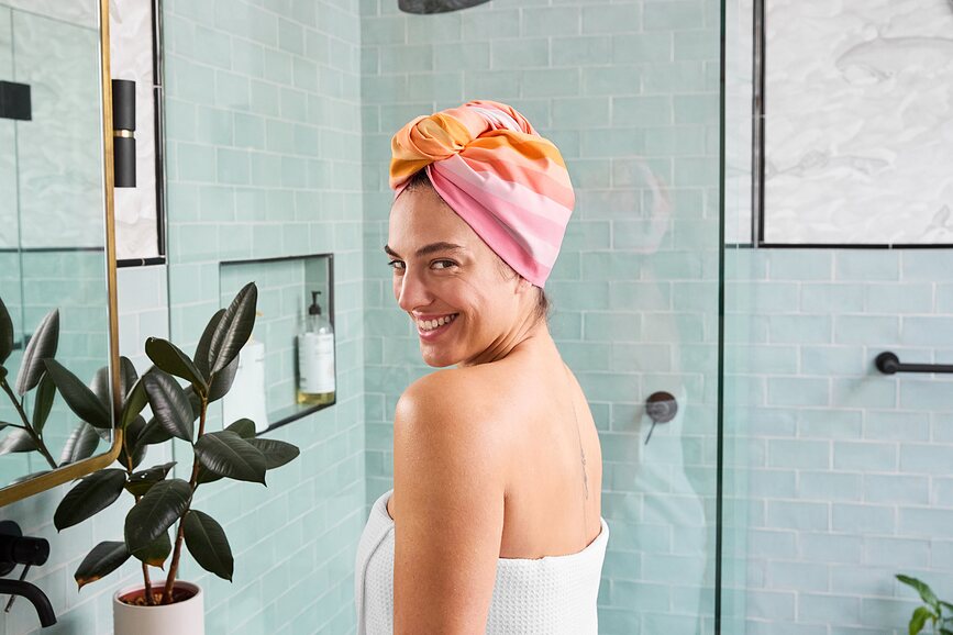 Turbante para el Cabello Dock & Bay Miami Sorbe, estampado multicolor