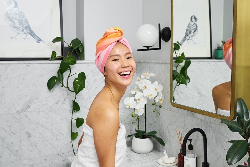 Turbante para el Cabello Dock & Bay Miami Sorbe, estampado multicolor