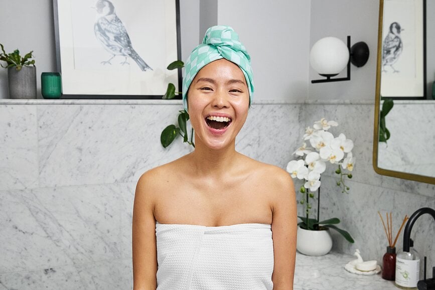 Turbante para el Cabello Dock & Bay Miami Sorbe, estampado multicolor