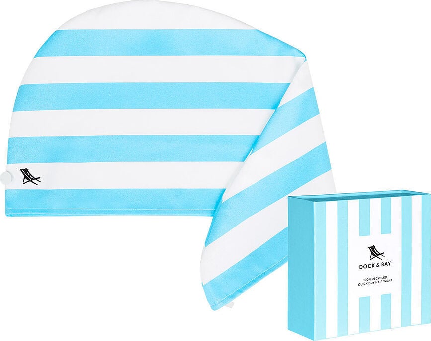 Turbante para el pelo Dock & Bay, azul