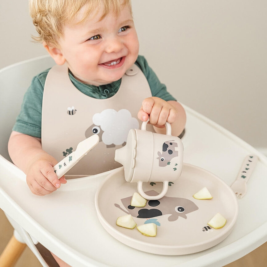 Assiette Foodie Tiny Farm beige