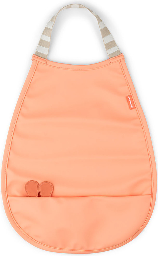 Babero con bolsillo Rafi, coral