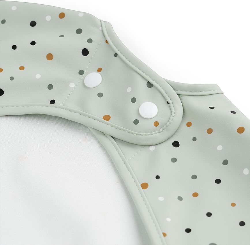 Babero con mangas Happy Dots, 6-18 meses, verde