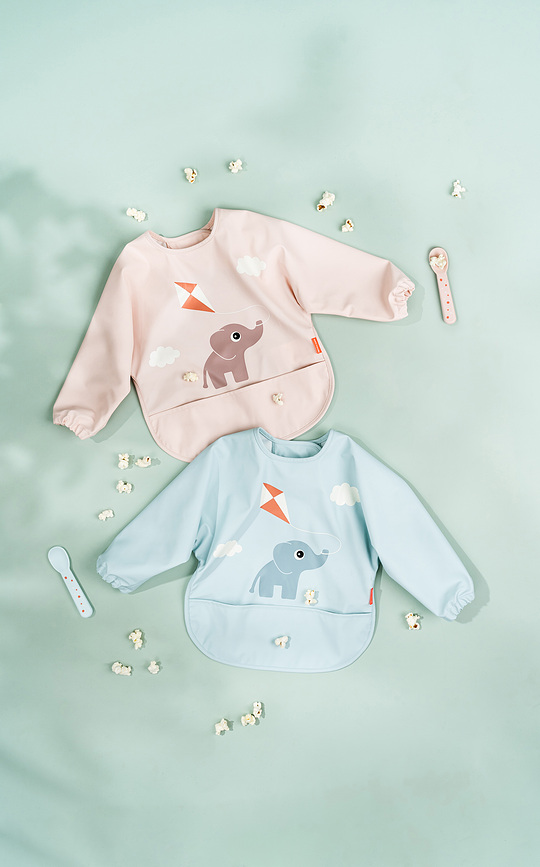 Babero con mangas Playground, 6-18 meses, rosa empolvado