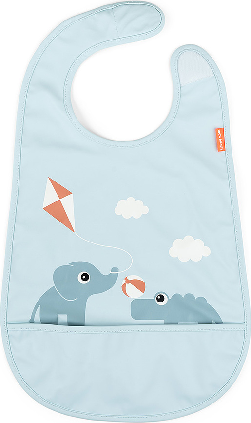 Bavaglino con tasca Playground celeste