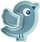Birdee Assiette avec ventouse, bleue