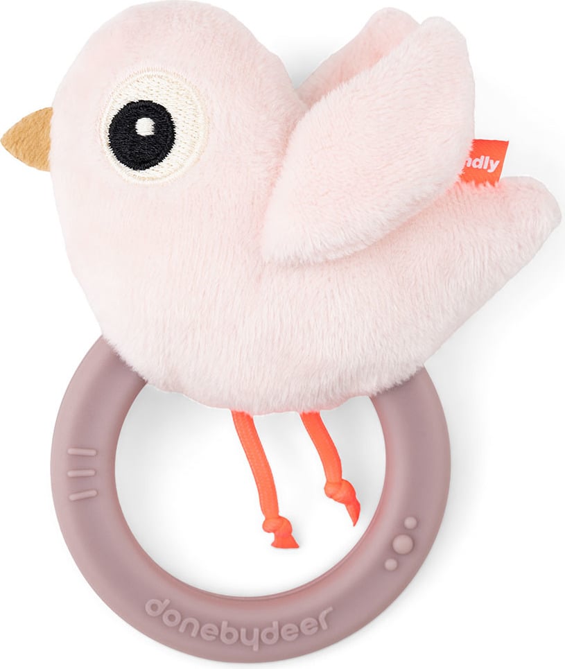 Rasseln, Beißringe &amp; Schmusetücher Birdee Rassel Mit Beißring Rosa