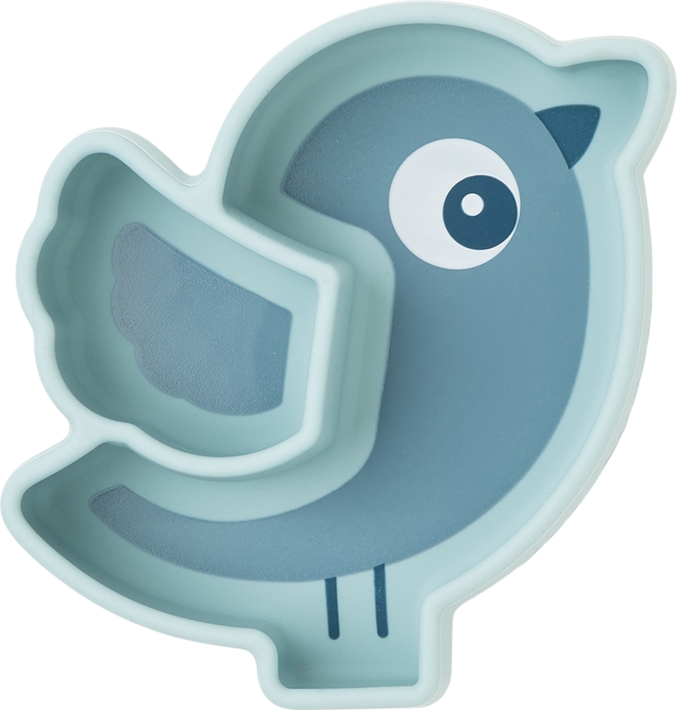 Birdee Teller mit Saugnapf blau