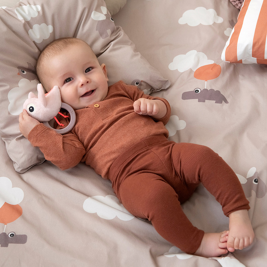 Birdee Ropotuljica z grizalom, modra