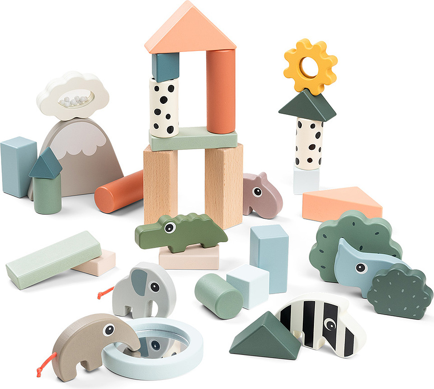 Bloques de Construcción Deer Friends, Set de 34 piezas