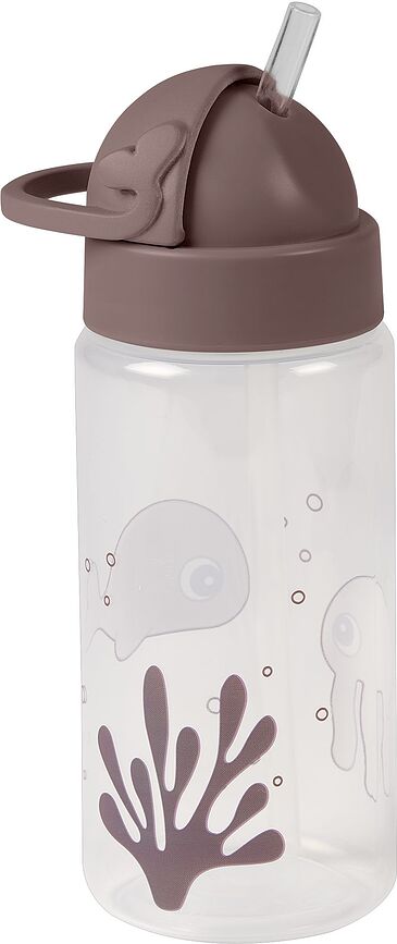 Botella con pajita Sea, rosa