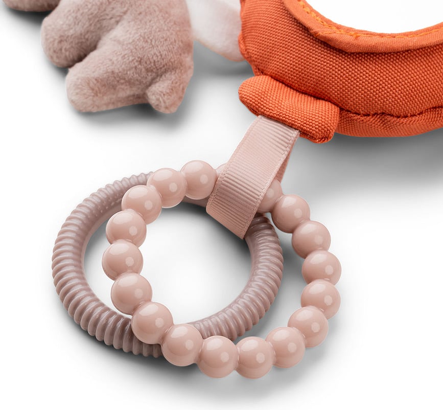 Colgante Sensorial Happy Clouds, naranja, con espejo