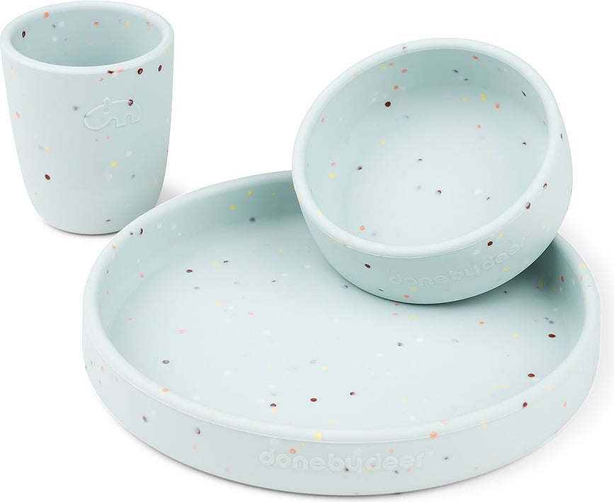 Confetti Dječji Set za jelo plavi Set od 3 dijela