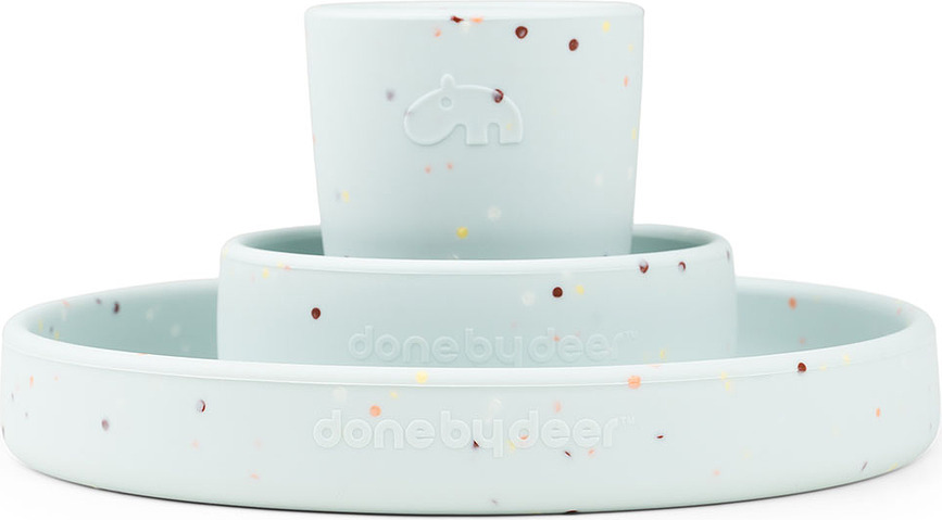 Confetti Otroški jedilni set, moder, 3-delni set