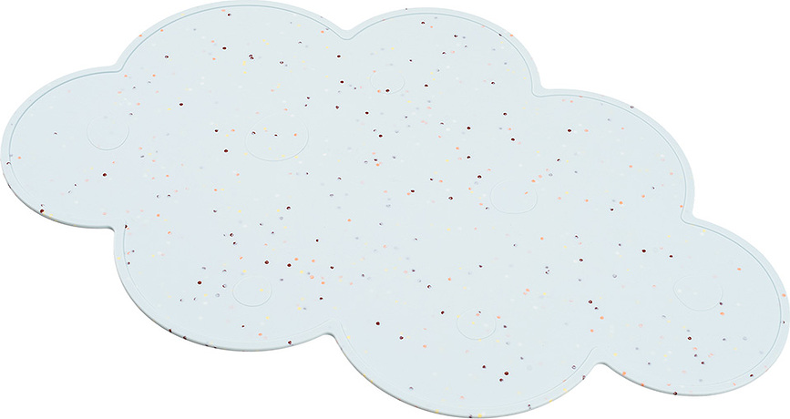 Confetti Set de table, en silicone, bleu