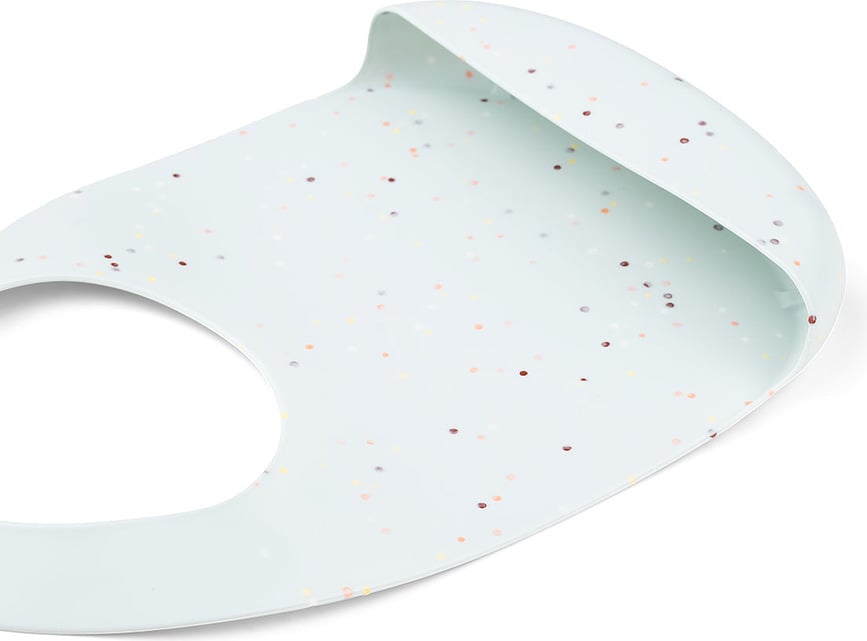 Confetti Podbradnik s džepom silikonski ružičasti