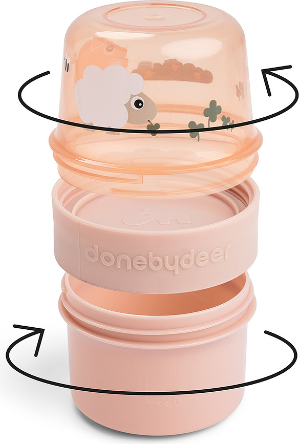 Contenedor de snacks reversible Tiny farm, talla S, rosa