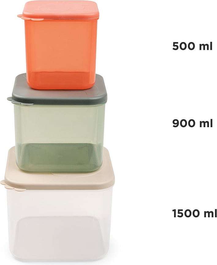 Contenedores para alimentos Elphee, de colores, 3 unidades