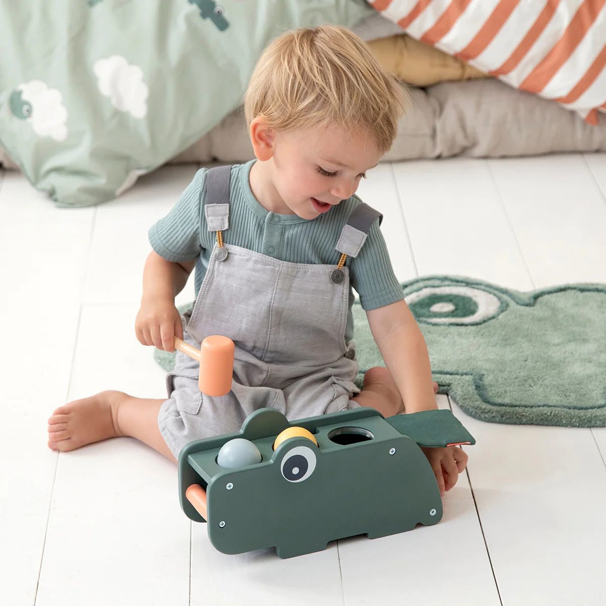 Kids insulated lunch bag - Croco - Green – Done by Deer