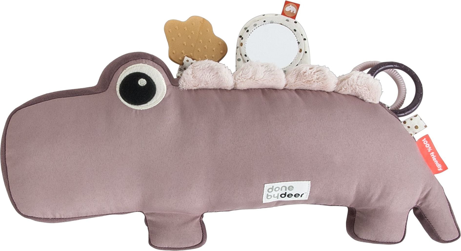 Croco Kissen rosa mit Beißring
