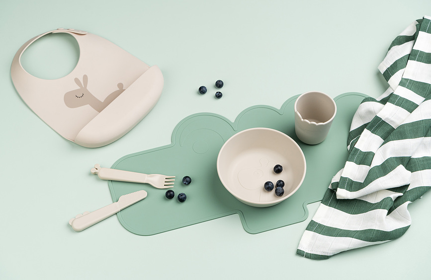 Croco Set de table, vert