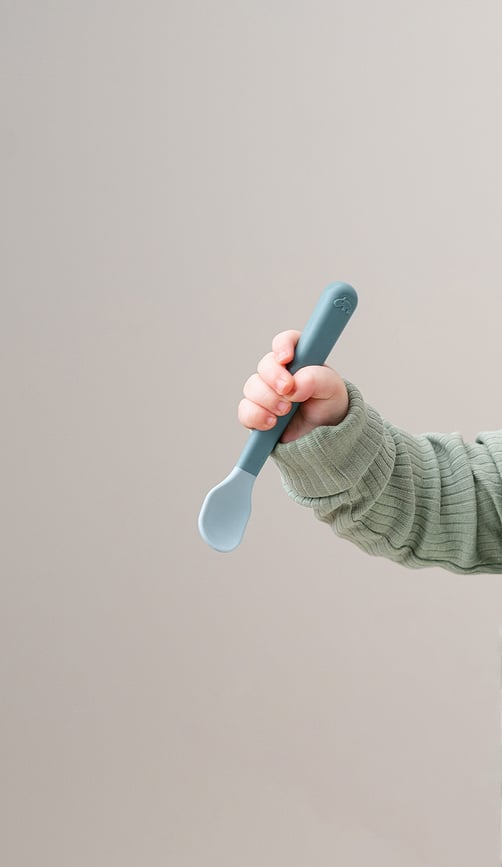 Cucharitas para bebés Foodie, gris beige, 3 unidades