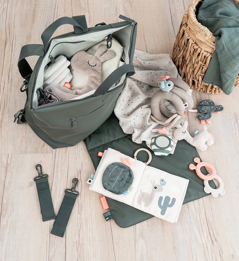 Deer Friends Anneaux de dentition, beige et corail, Lot de 2