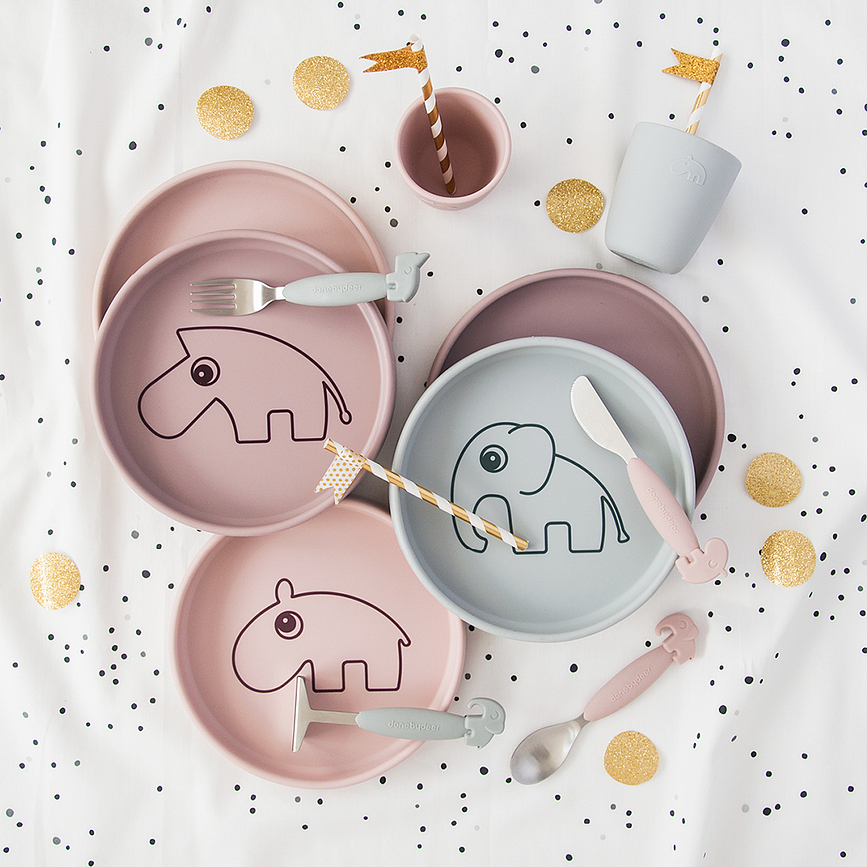 Deer Friends Lalee Assiette lama, en silicone