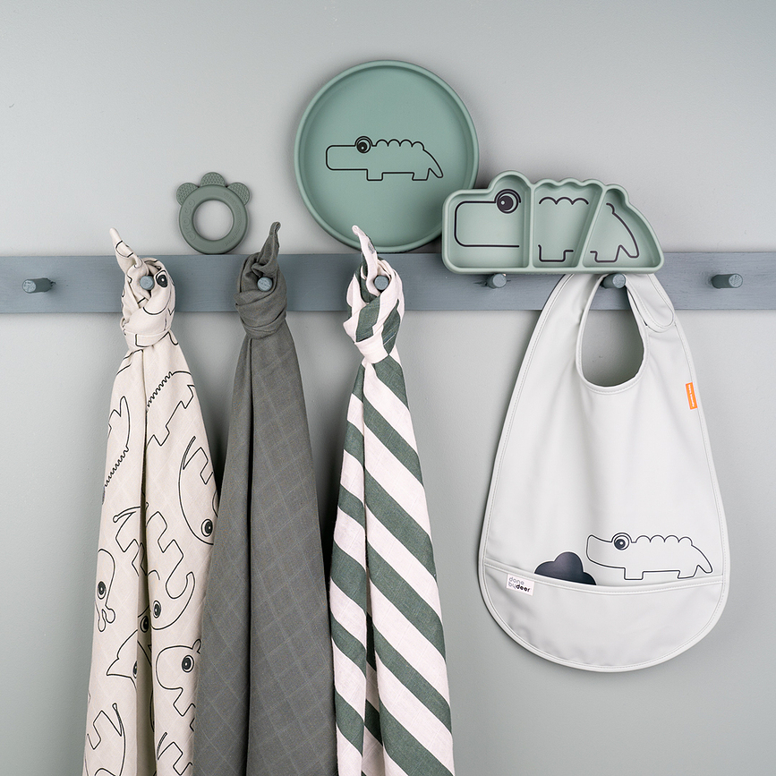 Deer Friends Lalee Assiette lama, en silicone