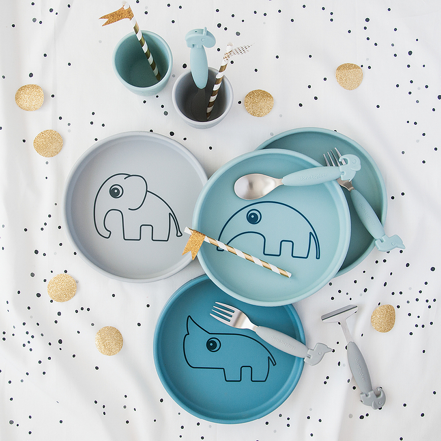 Deer Friends Lalee Assiette lama, en silicone