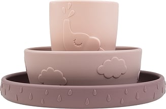 Deer Friends Children's utensils pink with a suction cup 3 el.